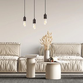 Czarna lampa wisząca Leon – LAMKUR