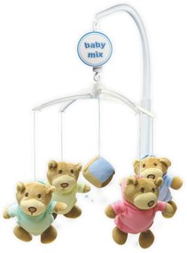 Baby Mix Karuzela nad łóżeczko Niedźwiadki i kostka, d. 36 cm
