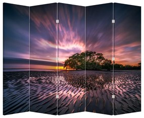 Parawan - Drzewo na plaży (210x170 cm)