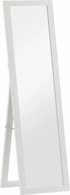 HOMCOM Lustro stojące, lustro całopostaciowe z podpórką, wolnostojące lustro ścienne, 37 x 157 cm, biały