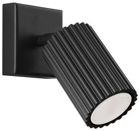 Czarna lampa punktowa 8x16 cm Gleam – Sollux