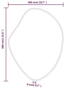 Złote lustro wiszące w stylu glamour 60x50 cm K3-S71