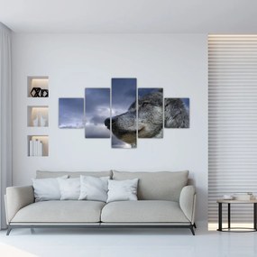 Obraz - Głowa wilka (125x70 cm)