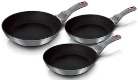 3 aluminiowe patelnie na każdy typ kuchenki A3-F75