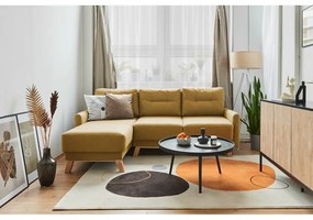Żółty rozkładany narożnik Bonami Selection Pop