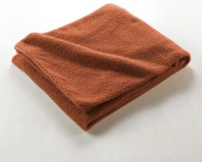 Czerwonopomarańczowy polarowy koc 180x220 cm Curly Wooly – douceur d'intérieur