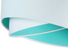 Biało-miętowa welurowa lampa wisząca - EX990 K7-C49