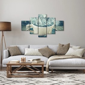 Obraz - Zimowy świat w kubeczku (125x70 cm)