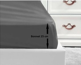 Poszewka na materac 100% bawełny 180x200x25 cm - Ciemnoszary