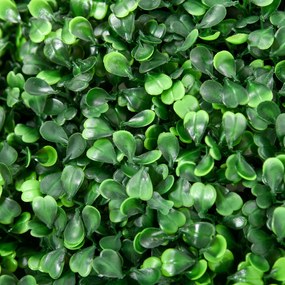 HOMCOM Zestaw 2 sztucznych kul bukszpanowych, Sztuczne rośliny, Roślina pokojowa z ochroną UV, Dekoracyjna roślina, do wnętrz i na zewnątrz, Zielony