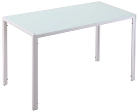 HOMCOM Stół jadalny Stół kuchenny duży stół, nowoczesny design, 120 cm x 60 cm x 75 cm, Biały