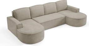 Narożnik MOLLY XL wolnostojący układ U z funkcją spania w tkaninie Curio 11 DomoHome