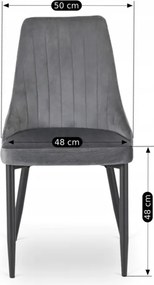 Zestaw Stół Okrągły Rozkładany HARRY 102-142 cm Dąb Artisan/Czarny i 4 Krzesła Tapicerowane BARI Szare Nowoczesne