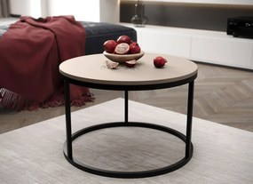 Kaszmirowy nowoczesny okrągły stolik kawowy do salonu S4-A50