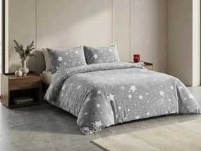 PrzytulneMieszkanie.pl PrzytulneMieszkanie.pl Pościel z mikropluszu NIGHT STARS jasnoszara Rozmiar pościeli: 70 x 90 cm | 140 x 200 cm