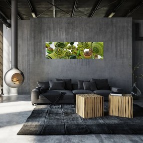 Obraz pasiastych kulek (170x50 cm)