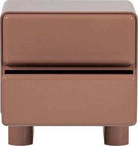 Różowa szafka nocna z połyskiem Lustra – WOOOD