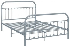 Szare metalowe łóżko w stylu industrialnym 180x200 cm - Etiosa
