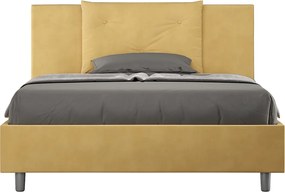 Łóżko bez stelaża tapicerowane 140x200 microfibra okra Appia