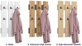 Biały minimalistyczny wieszak ścienny - Vatori 8X