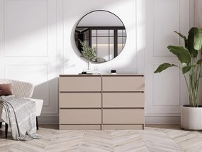 Komoda: 6 szuflad, karmelowa, 120 x 79 x 39 cm