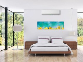 Obraz żółtych tulipanów (170x50 cm)