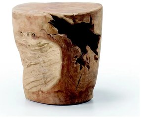 Okrągły stolik z litego drewna tekowego ø 35 cm Tropicana – Kave Home