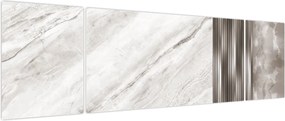 Obraz - Marmur ze srebrnymi liniami (170x50 cm)