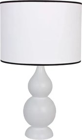 Biała drewniana lampka stołowa skandynawska - 14X S223 P4-C63