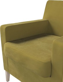 Pokrowiec na fotel Karlstad kolor zielony tkanina połyskliwa, welwetowa