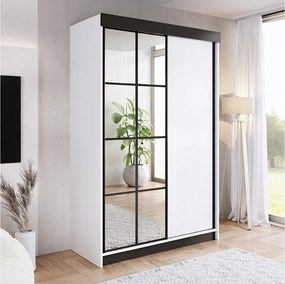 Szafa przesuwna z lustrem BARI 1 Biała 150