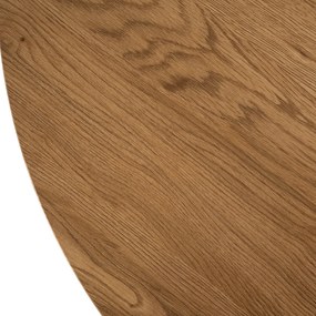 Zestaw Stół Okrągły TEO 100 cm Dąb Złoty/Czarny i 4 Krzesła Tapicerowane IBIS Beżowe Welurowe Nowoczesne Loft