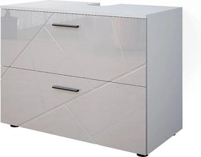 Szafka na wannę biały wysoki połysk 80x41x58.6 irma