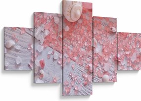 Obraz - Nadmorska atmosfera w różowych odcieniach (125x70 cm)