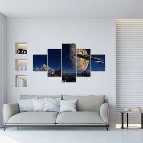 Obraz - Przybycie kosmitów (125x70 cm)