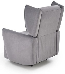 Fotel wypoczynkowy elektrycznie rozkładany popiel GELATO