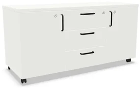 Komoda biurowa EASY SPACE MOB 120cm biała mobilna NOWY STYL
