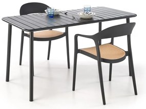 Krzesło K530 czarne/beżowe z tworzywa PVC HALMAR
