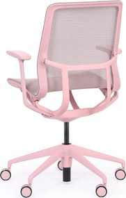 Krzesło biurowe ELVI, różowy