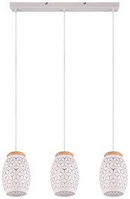 Biała lampa wisząca ø 15 cm Bidar – Trio