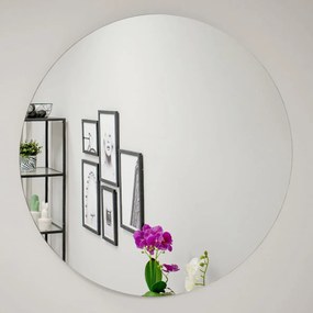 Okrągłe lustro ścienne bez ramy Mersin 80 cm