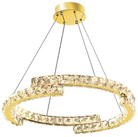 LAMPA SUFITOWA WISZĄCA LED APP1771-CP ZŁOTA 60cm