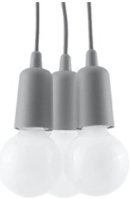 Szara lampa wisząca ø 15 cm Rene – Nice Lamps