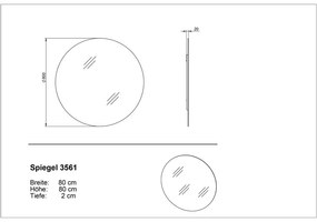 Lustro ścienne ø 80 cm Libbiano – Germania