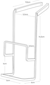 Wiszący metalowy uchwyt na gąbkę Tower – YAMAZAKI