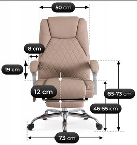 Beżowy masujący fotel obrotowy - Plix 3X