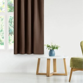 AmeliaHome Zasłona Oxford Pleat ciemnobrązowy, 140 x 245 cm