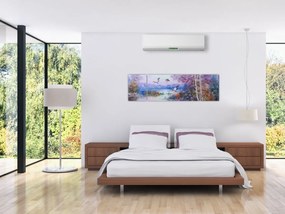 Obraz - Idzie jesień, obraz olejny (170x50 cm)