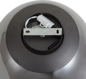 Designerska lampa sufitowa grafitowa z przydymionym szkłem - Giselle