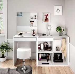 Stół o jamierze biały 140x40x140 isabelle